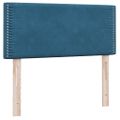 vidaXL Posteľný rám boxsping s matracom tmavomodrý 90x210 cm zamat