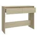 vidaXL Konzolový stolík, dub sonoma 100x35x76,5 cm, kompozitné drevo