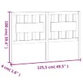 vidaXL Čelo postele biele 125,4x4x100 cm masívna borovica