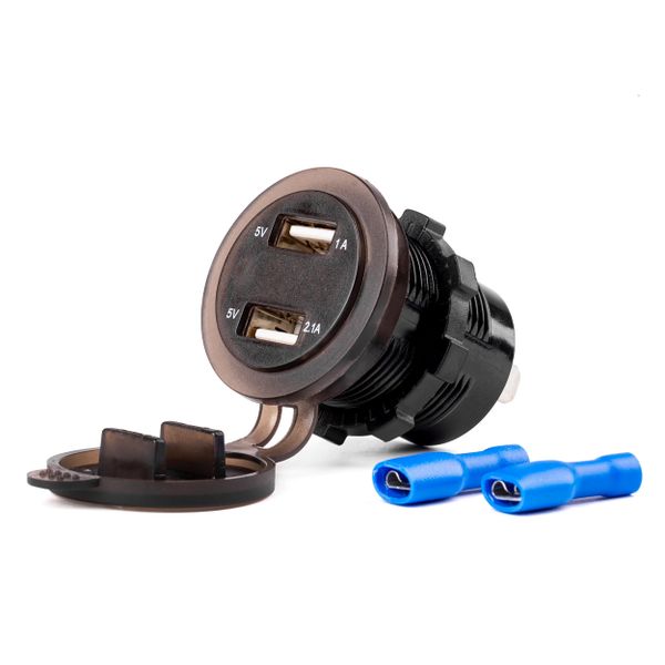 Nabíjačka 2xUSB 12/24V MOD-06 AMiO-02856