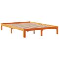 vidaXL Posteľ bez matraca voskovo hnedá 120x190 cm masívna borovica