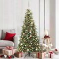 vidaXL Umelý Sklápací Vianočný Stromček s 300 LED-i 180 cm PE a PVC