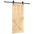 vidaXL Posuvné dvere Prírodná a čierna 90 x 210 cm