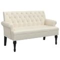 vidaXL Lavička s operadlom 120x62x75,5 cm, ľan