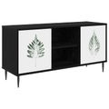 vidaXL TV skrinka HANAU 102 x 33 x 51 cm Čierny dub Kompozitné drevo