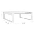 vidaXL Konferenčný stolík biely 100x100x35 cm vysoký lesk drevotrieska
