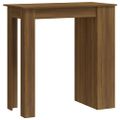 vidaXL Barový stôl+regál, hnedý dub 102x50x103,5 cm, kompozitné drevo