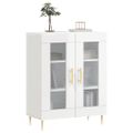 vidaXL Komoda lesklá biela 69,5x34x90 cm spracované drevo