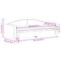 vidaXL Denná posteľ s matracom krémová 80x200 cm látka