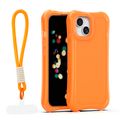 Puzdro Safepop s popruhom pre iPhone 15 6,1" oranžové