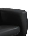 vidaXL Sklápacie masážne kreslo s podnožkou čierne umelá koža