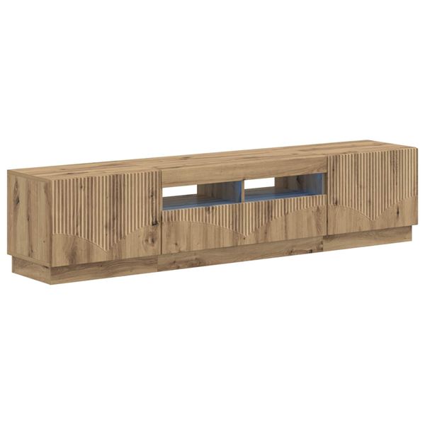vidaXL 5-dielny LED TV kabinet Dub artisan Kompozitné drevo