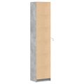 vidaXL Vysoká skrinka s LED betónovosivá 41,5x32,5x200 cm kompoz.drevo