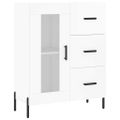 vidaXL Komoda lesklá biela 69,5x34x90 cm spracované drevo