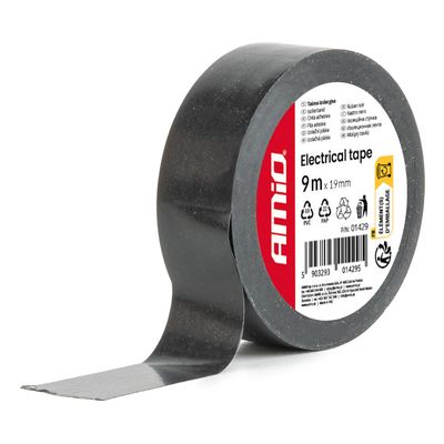 Izolačná páska, čierna 19mm x 9m AMiO-01429