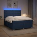 vidaXL Posteľ boxspring s matracom Modrá 140 x 200 cm Látka