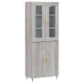 vidaXL Vysoká skrinka sivý dub sonoma 69,5x34x180 cm spracované drevo
