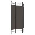 vidaXL Paraván s 3 panelmi, antracitový 120x180 cm