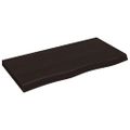 vidaXL Kúpeľňová doska tmavohnedá 100x50x(2-6) cm ošetrený masív