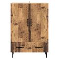 vidaXL Servírovacia skriňa so zásuvkou Staré drevo 66 x 34,5 x 95 cm