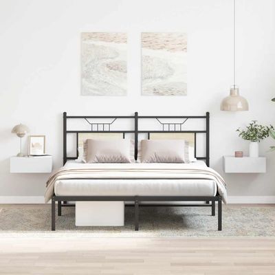 vidaXL Nástenné nočné stolíky 2 ks, biele 40x30x15cm, kompozitné drevo