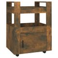 vidaXL Kuchynský vozík dymový dub 60x45x80 cm spracované drevo
