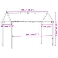vidaXL Strecha na detskú posteľ voskovohnedá 207x80,5x151,5cm borovica
