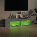 vidaXL TV skrinka s LED svetlami betónová sivá 135x39x30 cm