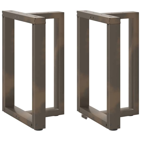 vidaXL Nohy k jedálenskému stolu v tvare T, 2 ks, čierne, 50x35x(72-73) cm, oceľ