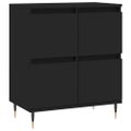 vidaXL Komoda čierna 60x35x70 cm spracované drevo