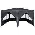 vidaXL Párty stan Antracit 400 x 400 x 266 cm Polyetylén