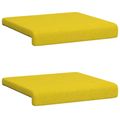vidaXL Vankúš na lavičku 2 ks Látka Svetložltá Hĺbka 35 cm