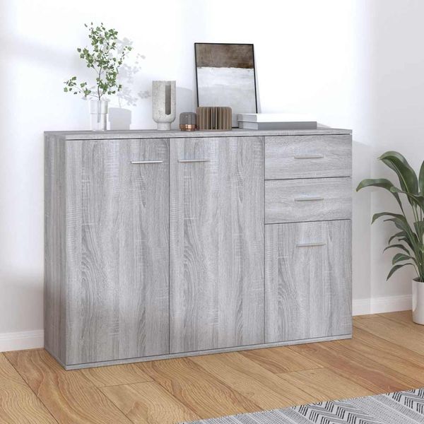 vidaXL Komoda sivá sonoma 105x30x75 cm spracované drevo