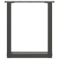 vidaXL Nohy konferenčného stolíka v tvare U, 2 ks, antracitové, 28 x (42-43) cm, oceľ