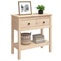 vidaXL Konzolový stolík 75x35x75 cm masívne borovicové drevo