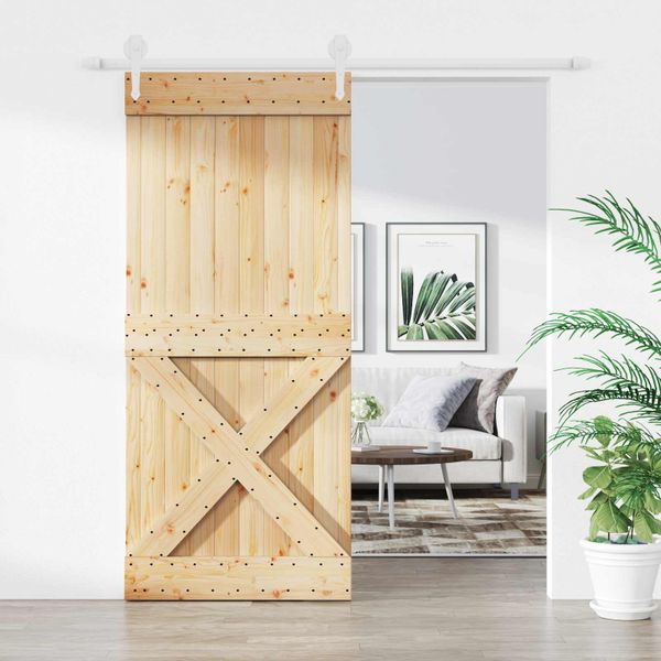 vidaXL Posuvné dvere Prírodná a biela 90 x 210 cm