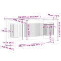 vidaXL Kryt radiátora 2 ks Biela 205 x 20,5 x 81,5cm Kompozitné drevo
