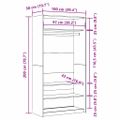 vidaXL Šatník staré drevo 100x50x200 cm kompozitné drevo