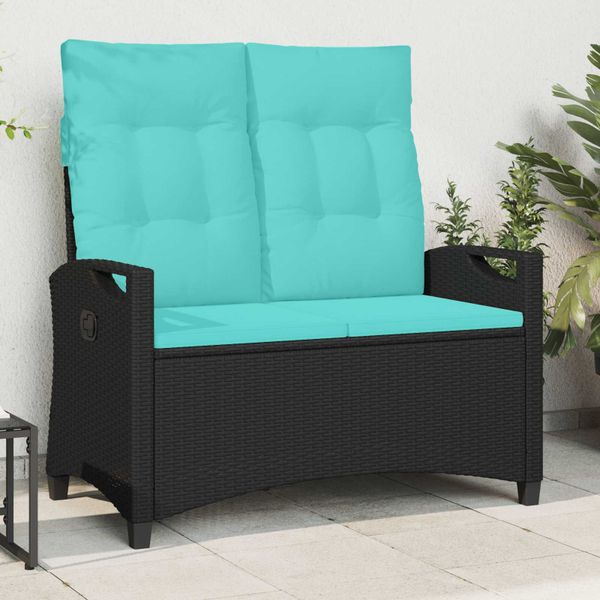 vidaXL Záhradná lavička s vankúšom 105 x 60 x 112 cm oceľ