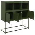 vidaXL Komoda olivovozelená 100,5x39x107 cm oceľ