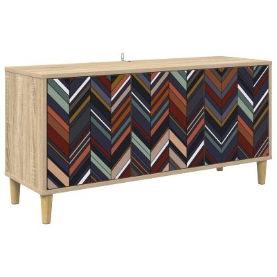 vidaXL TV skrinka OMMEN 102 x 33 x 50 cm Sonoma Kompozitné drevo