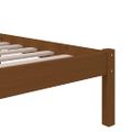 vidaXL Posteľný rám medový drevený masív 75x190cm malé jednolôžko