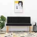 vidaXL Lavička 140 cm, čierna, zamat