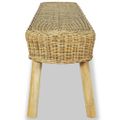 vidaXL Lavička do haly, 110x35x45 cm, prírodná farba, ratanová