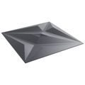 vidaXL Nástenné panely 24 ks 50 x 50 cm Star Šedý XPS Pena