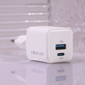 Forever TC-08-20AC GaN PD QC nabíjačka 1x USB-C 1x USB 20W biela