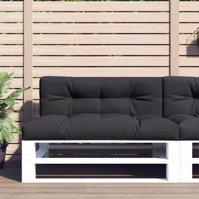 vidaXL Podložka na paletový nábytok, čierna 120x40x12 cm, látka