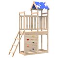 vidaXL Herná veža Hnedá 110,5 x 52,5 x 215 cm Borovicový masív