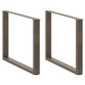 vidaXL Nohy k jedálenskému stolu v tvare U, 3 ks, prírodná oceľ, 100 x (72-73) cm, oceľ