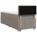 vidaXL Posteľ boxspring s matracom Sivohnedá 90 x 190 cm Látka